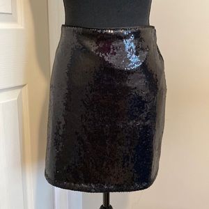 Black sequins mini skirt